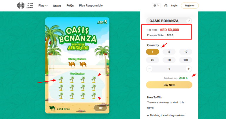 How To Play Oasis Bonanza Scratch Card: Guide 2025