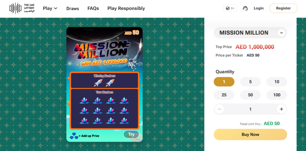 Mission Million Scratch Card